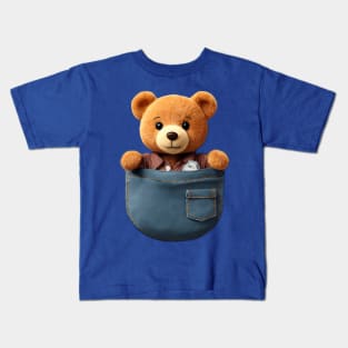 Schooling Bag Bear Shirt Shirt Pocket Protector Kids T-Shirt